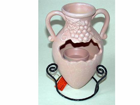 Keramik Amphore m.Metallfu�/16