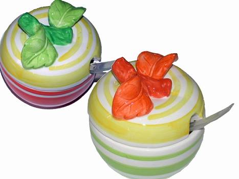 Keramik Marmeladendose 2f.sort./12