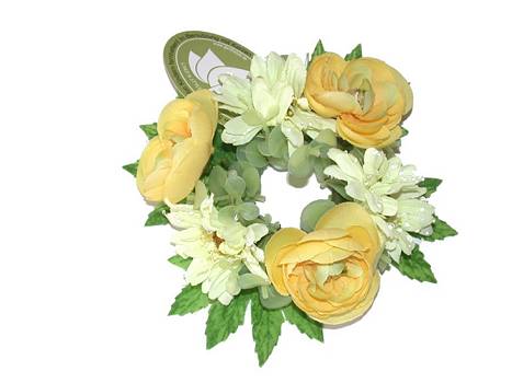 Kerzenkranz 11cm gelb/12