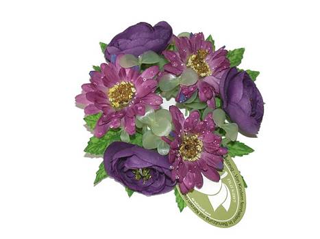 Kerzenkranz 11cm lila/12