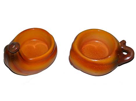 Porz.Windlicht K�rbis 2er Set/48