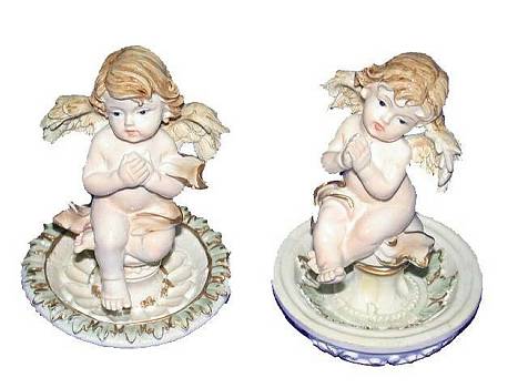 Figur Engelchen 12cm a.Brunnen 2f.sort.