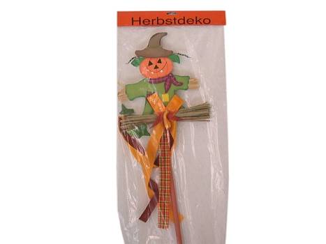 Vogelscheuche 25cmH /Stab 55cm Holz/24