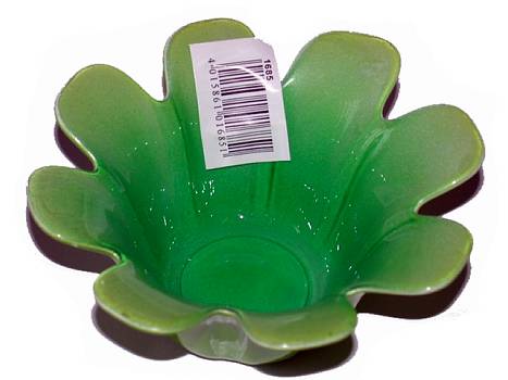 Teelichthalter Glas hellgr�n/6