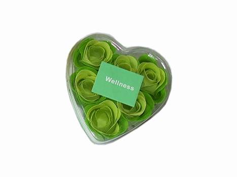 Deko-Baderose 6er (Duftseife gr�n/12