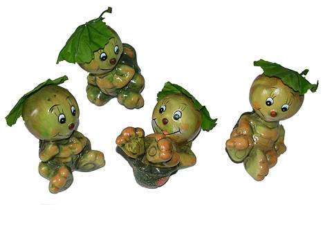 Keramik Schildkr�ten 7,5cm 4f./4