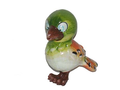 Keramik Vogel 11cm 2f.sort./4