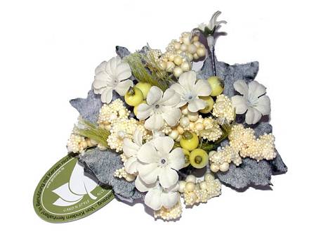 Kerzenkranz 13cm gelb Vergissm./12