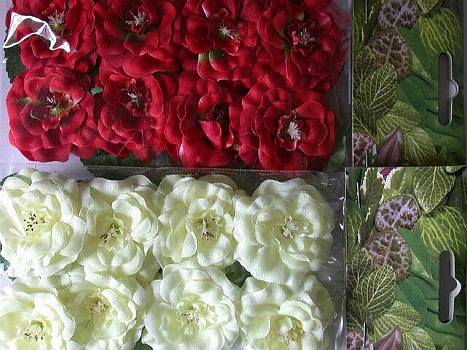 Kunstbl. Minirosen 3fach i.Dekof.gebl./1