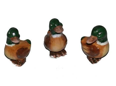 Figur Ente 7cm Keramik sort./8