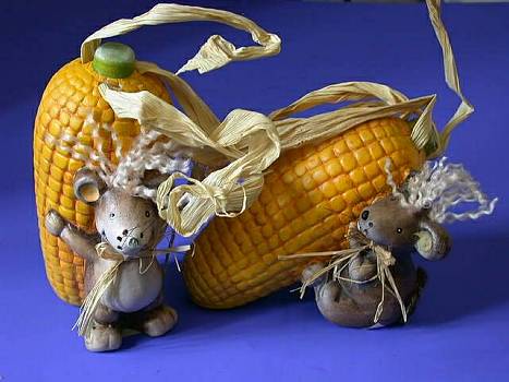 Keramik Maus/Maiskolben 2f./1