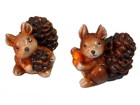 Figur Eichh�rnchen 10cm Keramik/4