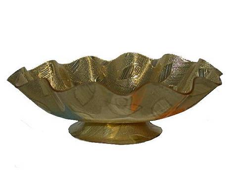 Obst-Konfektschale gold 24cm m.Fu�/36