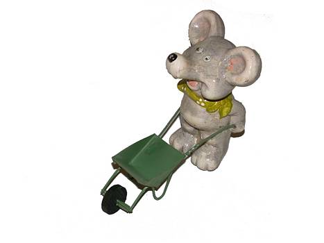 Figur Maus m.Schubkarre klein/4