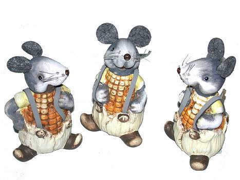 Figur Maus 9cm m.Maiskolben/8