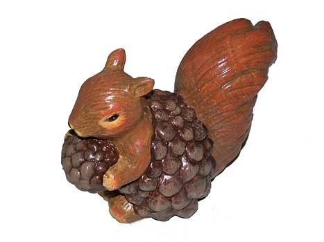 Figur Eichh�rnchen 13x13 sort.Keramik/8