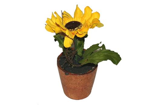 Kunstbl.Sonnenblumen 14cm i.Topf/48