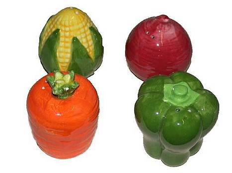 Salz-u.Pfefferstreuer 4f.sort.Dolom./24