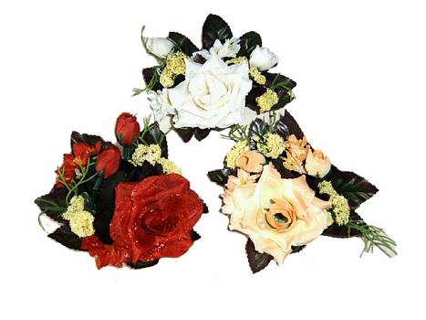 Kerzenkranz 3f.sort. Rosen/36