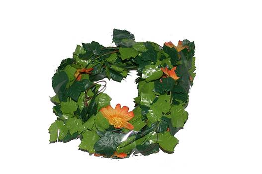 Deko-Girlande 180cm m.Bl�ten Polyest./12